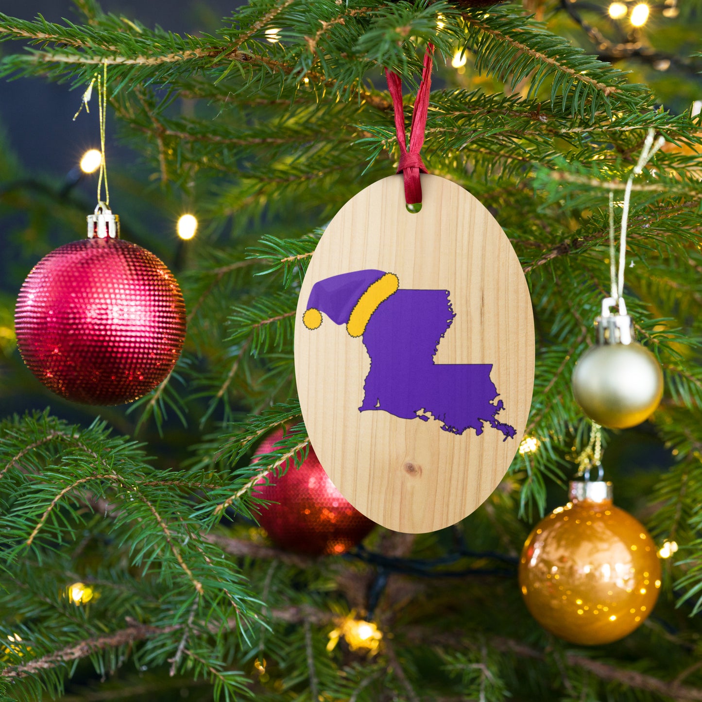 Louisiana Wooden ornament