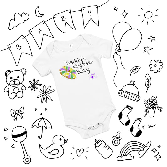 Daddy's King Cake Baby Onesie