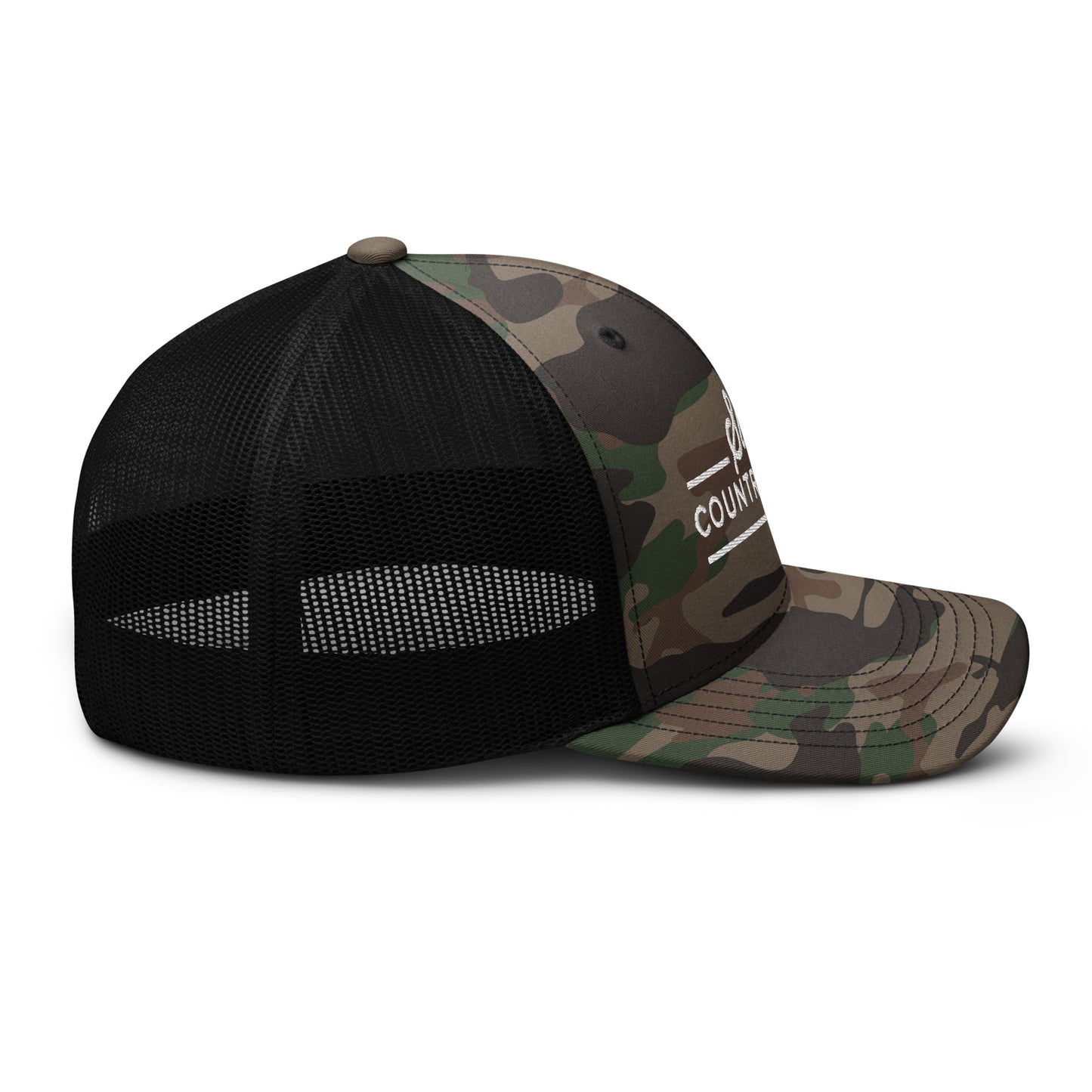 Sis's Country Store Camouflage trucker hat