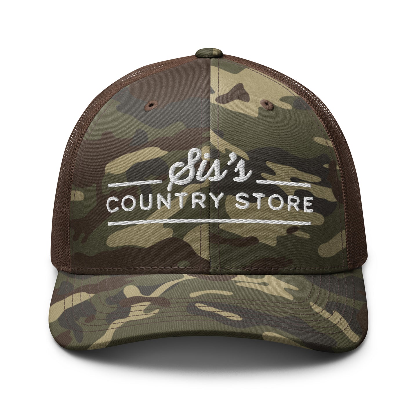 Sis's Country Store Camouflage trucker hat