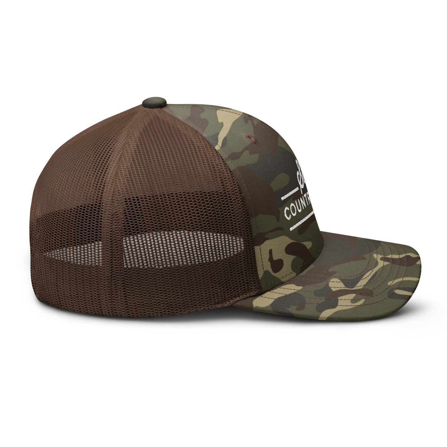 Sis's Country Store Camouflage trucker hat