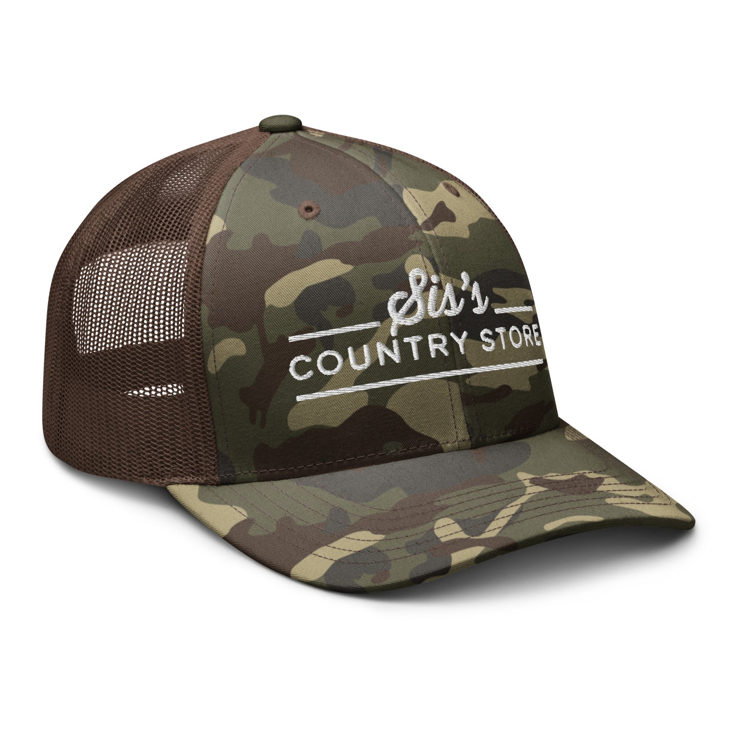 Sis's Country Store Camouflage trucker hat