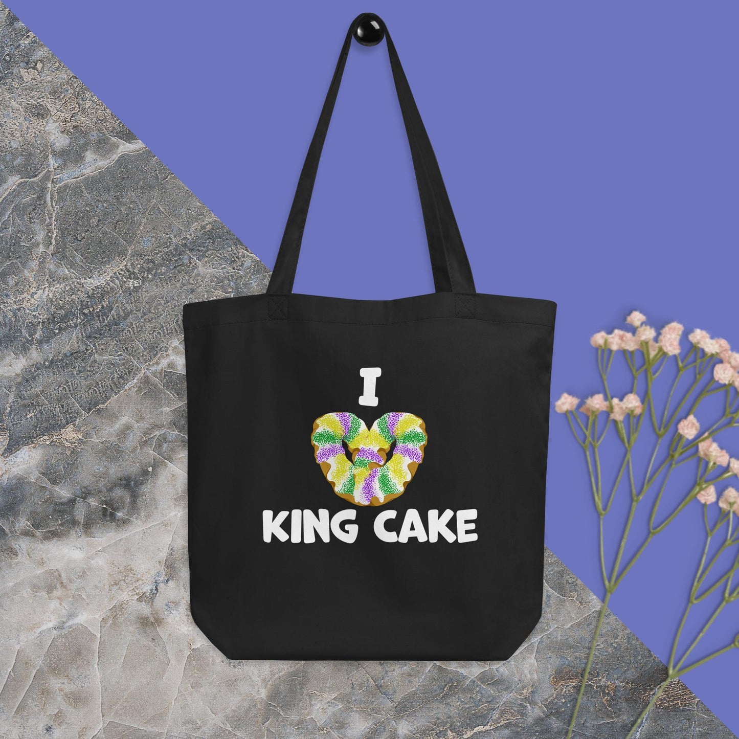 I Heart King Cake tote