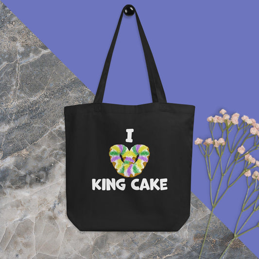 I Heart King Cake tote