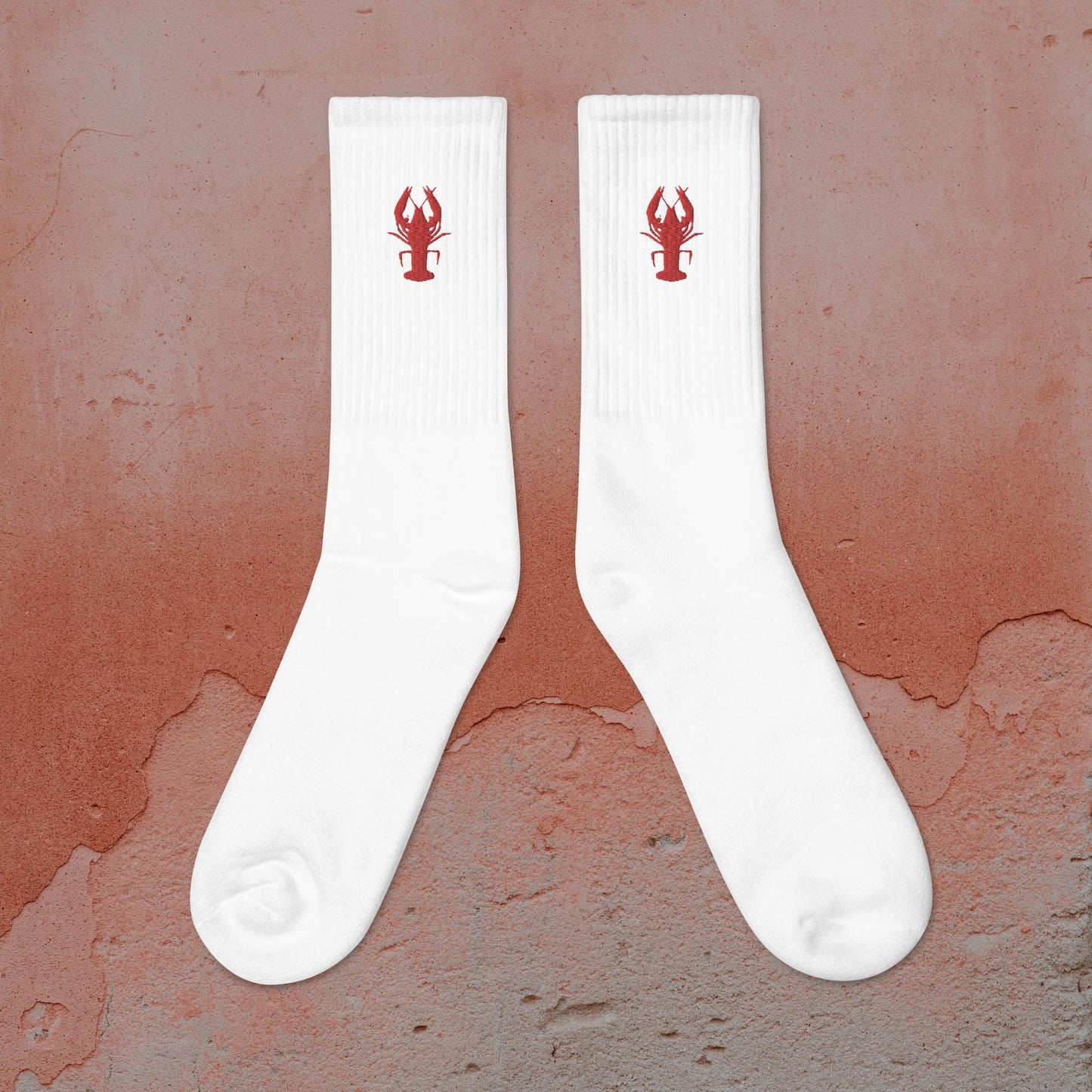 Crawfish Embroidered socks