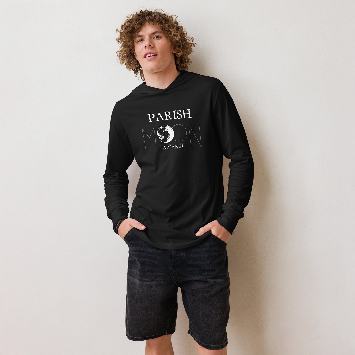 Parish Moon Hooded long-sleeve tee