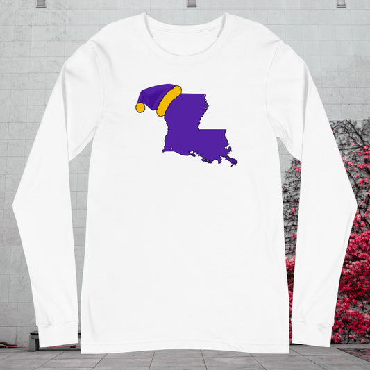 St. Louisiana - Purple and Gold - Long Sleeve Tee