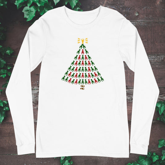 Crawfish Christmas Tree Long Sleeve Tee