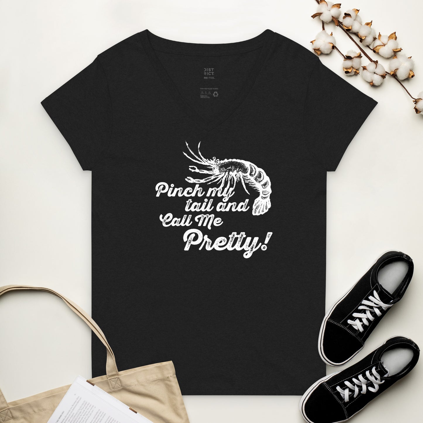 Pinch My Tail and Call Me Pretty  V-Neck T-Shirt