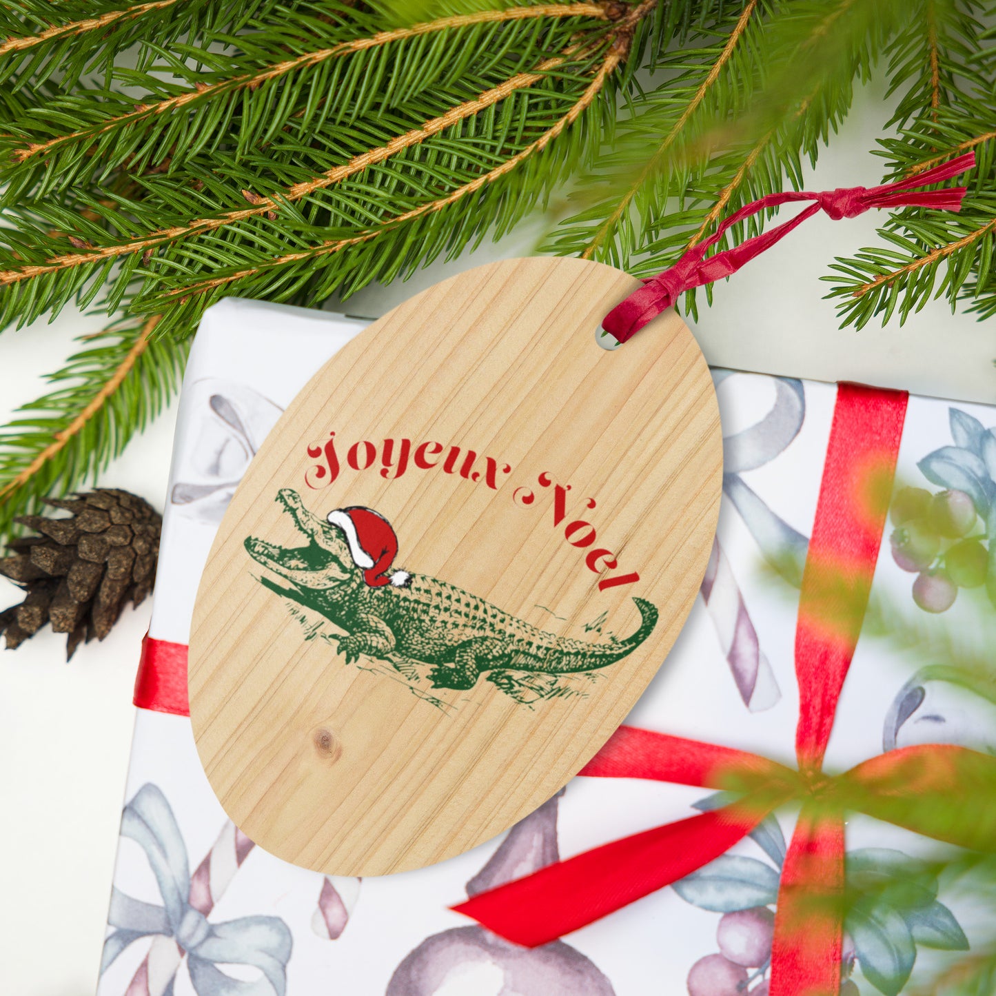 Joyeux Noel Wooden ornament
